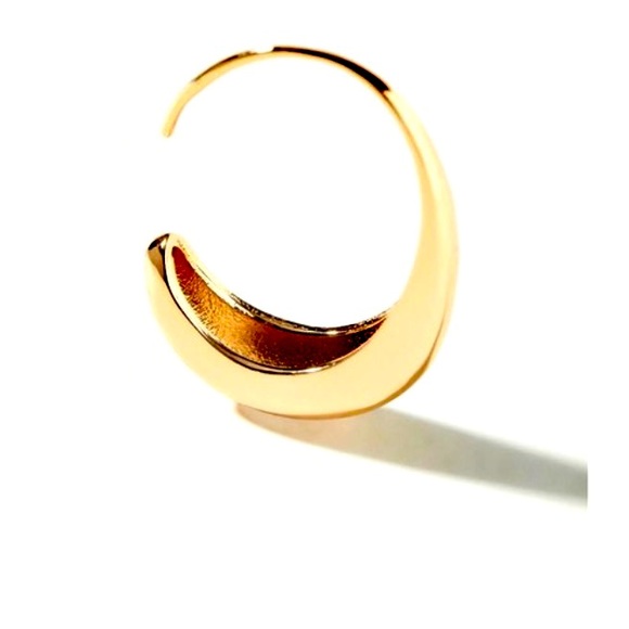π3/$30 New Anthro Petite Gold Crescent Hoops - Picture 2 of 5
